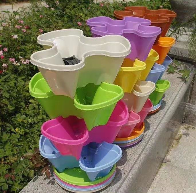 Szklarnia System hydroponiczny Plastikowa doniczka do pionowego wzrostu w wieży